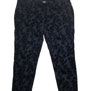 Velvet Flocked Black Jeggings Terra & Sky 2X (20W-22W) ✨